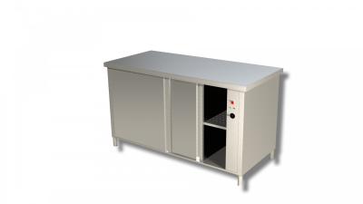 HEATED CABINET WITH SLIDING DOORS ON 2 SIDES AISI 304