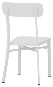 CHAIR WITH ALUMINUM FRAME PAINTED WHITE COLOR1581-MC039