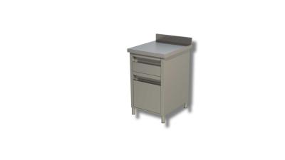 DRAWERS CABINET  DRAW WITH UPSTAND  AND BOTTLE DRAWER AISI 304