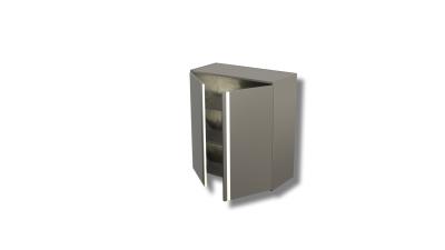 PENSILE INOX DUE PORTE A BATTENTE CON SGOCCIOLATOIO H65    AISI 304