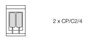 65KDC2 KIT DI N. 2 CESTELLO DA 2 /4 PER CUOCIPASTA PER MODULO DA 40 SERIE 65 (MOD. 65/40)