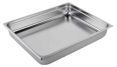 BACINELLA TEGLIA ACCIAIO INOX GN 2/1 H 100 MM MISURE CM. 65X53X10H CM