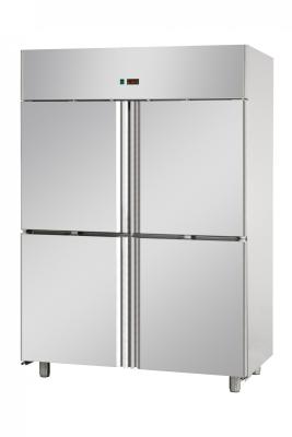 ARMADIO  REFRIGERATO INOX A DOPPIA TEMPERATURA (BT+BT) CON 4 SPORTELLI COD.A414MIDNN 