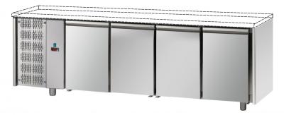 4 DOORS STAINLESS STEEL GN1/1 REFRIGERATED COUNTER