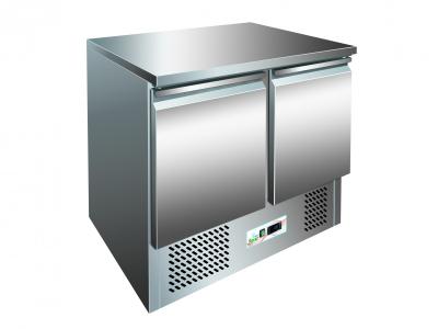 SALADETTE BASSA TEMPERATURA  REFRIGERAZIONE STATICA DUE PORTE SS45BT PIANO LISCIO AISI 304