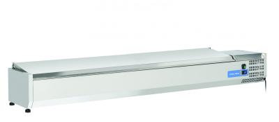 VETRINA REFRIGERATA IN ACCIAIO INOX PER VASCHETTE 10 X  GN 1/4  CON COPERCHIO INOX COD. VRX 20/33 SS