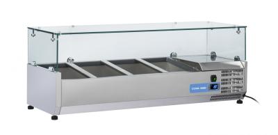 STATIC REFRIGERATED DISPLAY CASE IN STAINLESS STEEL FOR 3XGN1/3+1XGN1/2 TRAYS WITH GLASS TOP CODE VRX 12/38