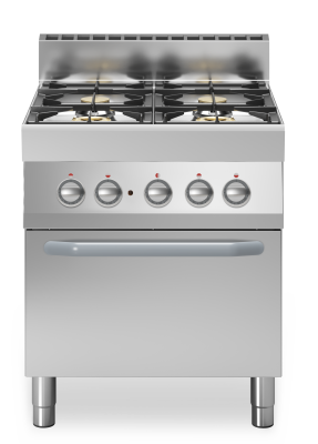 CUCINA  A GAS 4 FUOCHI CON FORNO ELETTRICO A CONVEZIONE  FU 70/70 CFGE