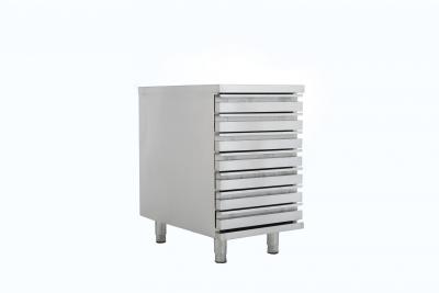 CASSETTIERA INOX  AISI 201 PER CONTENITORI PIZZA CAS7-FC